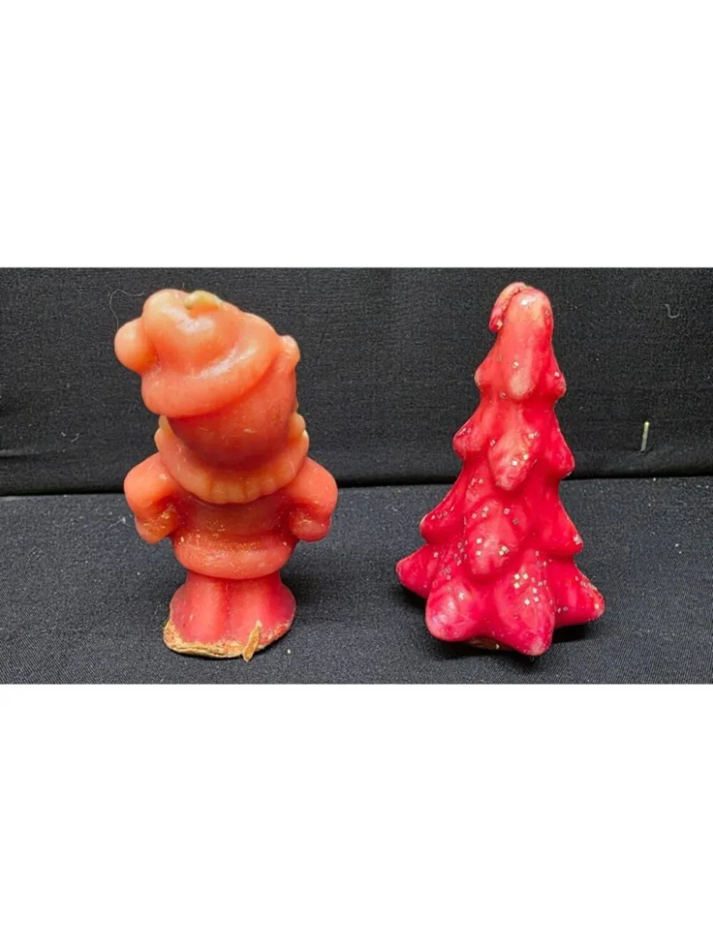 Vintage MCM Gurley Santa Claus & Christmas Tree Decorative Novelty Candles